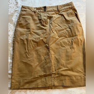 Banana Republic Cotton Chino Knee Length Skirt